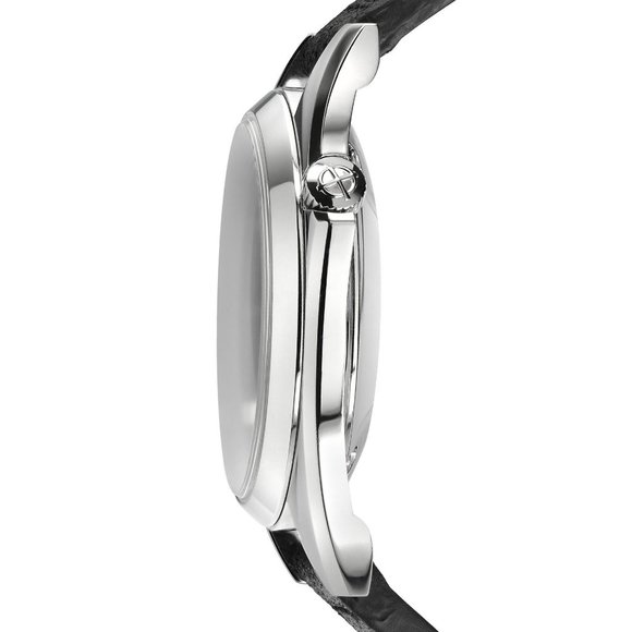 Zodiac Black Olympos Steel Black Leather Swiss Automatic Men's Watch ZO9700 NEW - Picture 4 of 8